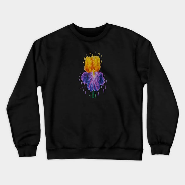 Fiery Iris Crewneck Sweatshirt by ungildedlily